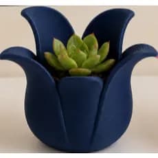 Vaso Decorativo Flor para Suculentas e Plantas | Impresso em 3D | Design Moderno