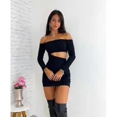Vestido Tomara Que Caia Manga Longa Virgínia