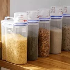 Pote Hermético Com Medidor Potes Herméticos Porta Mantimentos Organizador De Alimentos