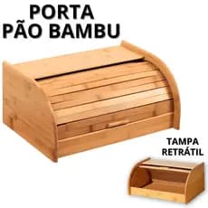 Porta Pão De Bambu Grande Guarda Pao Frances Organizador De Pães Cesto De Paes Com Tampa