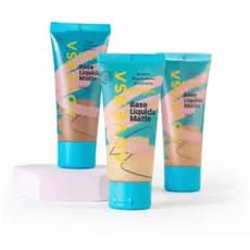 BASE LIQUIDA MATTE ADVERSA VEGANA ALTA COBERTURA OIL FREE COM ACABAMENTO NATURAL LONGA DURAÇÃO
