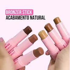 Ruby Rose Bronzer Stick Sunkiss Bastão Cremoso Contorno Facial Linha Rosa HBM200