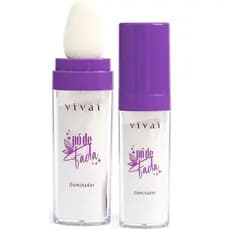 Iluminador Pó de Fada Vivai 15g com Aplicador Esponja Rosto Corpo e Cabelo Glow Brilho Facial