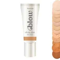 Base Líquida Ruby Rose Of My Skin Blow 30ml Cobertura Média Glow | HBM303