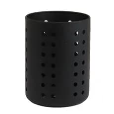 Porta Talher Redondo Preto12,5x9,7cm Porta Utensílios CK6519