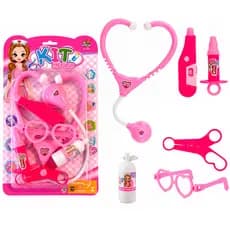 Kit Medico Infantil Doutora Brinquedo Menina Acessórios Rosa