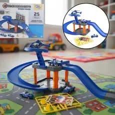 Brinquedo Pista de Estacionamento Policial Delegacia 25 peças Interativo Infantil