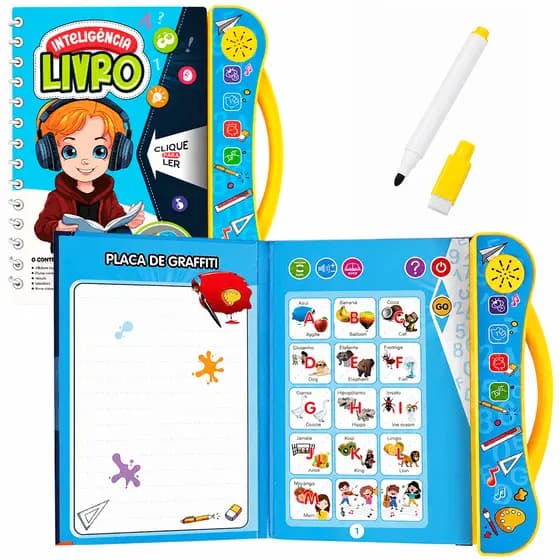 Livro Inteligente Educativo Interativo Atividades Bilíngue Português Inglês
