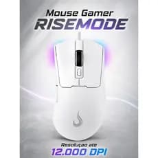 Mouse Gamer Rise Mode G1 Pro White RGB, 12000 DPI, 7 Botões, Branco