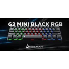 Teclado Semi Mecânico Gamer Rise Mode G2 Mini, RGB, USB-C, Layout 60%, Preto