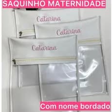 Kit Saquinho Maternidade Personalizado Organizador de Bolsa Saída Maternidade Trocas
