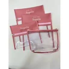 Kit Saquinhos Roupa Limpa/ Suja/ Molhada+ Saquinho Porta Escova + Necessaire