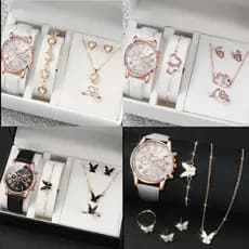 Conjunto Relógio feminino quartz e joia ( NÃO ACOMPANHA CAIXA)