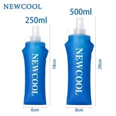 NEWCOOL 250ml ou 500ml Garrafa De Água Dobrável De Silicone Macio Ar Livre Esporte Viajar Correndo Hidratação