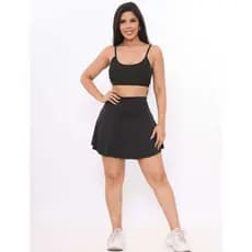Short Saia rodado academia/caminhada fitness Feminino