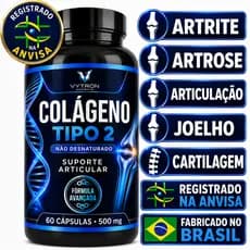 Colageno Tipo 2 ORIGINAL 60 Cápsulas 40 mg - POTE PARA 30 DIAS USO