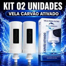 2 VELAS FILTRO BARRO Carvão Ativado Premium Dupla Ação Esterilizante Original