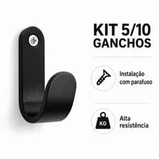 Kit 5/10 Ganchos de Parede Organizador Banheiro Cozinha Suporte Toalhas Roupas Chaves Bolsas Mochila