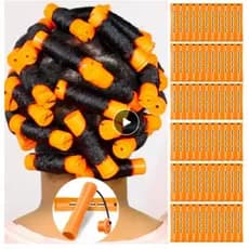 Kit 10 Rolos de Cabelo Heatless – Cachos Sem Calor