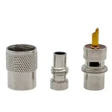 Kit com 2 Conectores Macho UHF PL-259 para Cabo Coaxial RG58/RG59