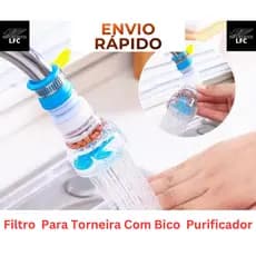 Filtro Água Para Torneira Com Bico Universal Purificador Desmontável Cozinha Anti Respingos
