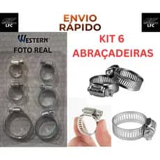 Kit 6,12 ou 18 Abraçadeiras de Metal Regulável