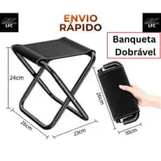Banqueta Banco Banquinho Cadeira Dobrável Para Camping Piquenique Praia E Pesca Ao Ar Livre Portátil até 120kg