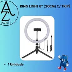 RING LIGHT 8" (20CM) C/ TRIPÉ