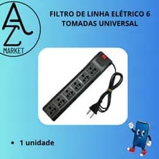 FILTRO DE LINHA ELÉTRICO 6 TOMADAS UNIVERSAL