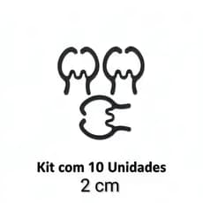 kit com 10 prendedores Suporte para Orquídeas e Plantas Trepadeiras Preto | Fixador de Haste para Jardinagem