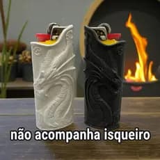 Capa para Isqueiro Bic Grande Dragão 3D – Protetor Decorativo Estilizado