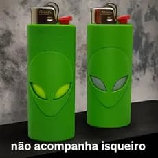 Capa para Isqueiro Bic Grande Alienígena 3D – Protetora Decorativa Resistente