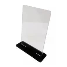 Kit 10 Placas Troféu personalizado Acrílico Cristal 2mm 10x15cm C/base Preta