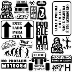 Kit cartela de Adesivo Rally Niva dakar 18 unidades, Moto, Carro, Capacete, Bike