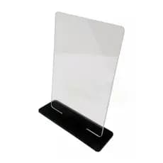 Kit 10 Placas Troféu Acrílico Cristal 2mm 10x15cm C/base Preta