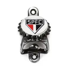 Abridor de Garrafa Cerveja Tampa Parede Prata Velho Escovado Personalizado Time Futebol + Parafusos