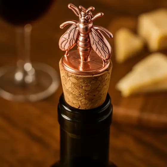 Rolha Vinho Modelo Abelha Decorativo Garrafa 1 Peça