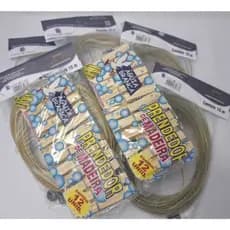KIT VARAL DE AÇO REVESTIDO EM PVC COM 5 PACOTES DE 15M CADA + 24 PREGADORES.