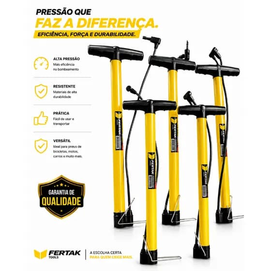 Kit Com5 Unidades de Bomba De Ar Para Encher Pneu De Bike