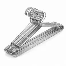 Kit Cabides de Inox Cromado Resistente Organizador Guarda Roupa