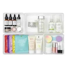 Kit C/ 4 Organizadores Gaveta De Acrílico Escritório Incolor