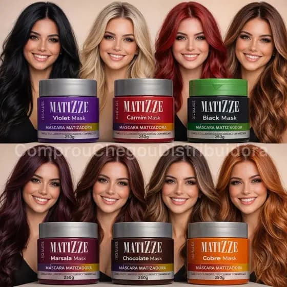 Tonalizante Efeito 100% Natural Sem Química 250g Super Resultado Rende 3x Mais MATIZZE Hidralise
