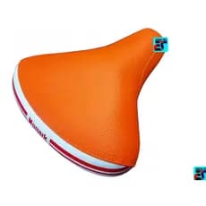 ASSENTO SEM A BASE, PARA BICICLETAS ANTIGAS MONARK/MONARETA ANOS 71 E 72 COR LARANJA