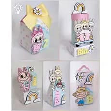 🎉 🖨️ Kit 10 Caixinhas "Pegue, Corte e Monte" –Kit 10 Impressões Personalizada 🎁🎉