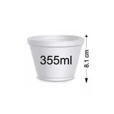 POTE ISOPOR TERMICO DARNEL 355ML PCT C/20 UNID