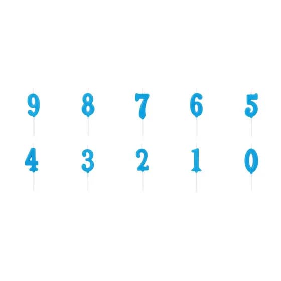 VELA NUMEROS PICK AZUL SILVER FESTAS 8,5CM