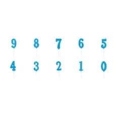 VELA NUMEROS PICK AZUL SILVER FESTAS 8,5CM