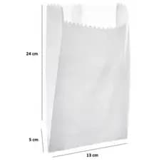 Saco Papel Viagem Número 2  28x42 Branco P/ Doces, Salgados, Peças, Remedios C/ 500