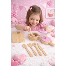 conjunto Panelinhas Mini Cozinha Infantil Brinquedo Educativo Brincar de Casinha criatividade kit de 8 peças