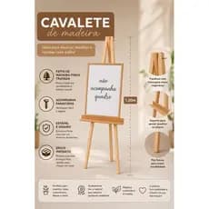 Cavaletes De Pintura ou placa de recepção casamento e aniversarios eventos madeira pinus 1.20m